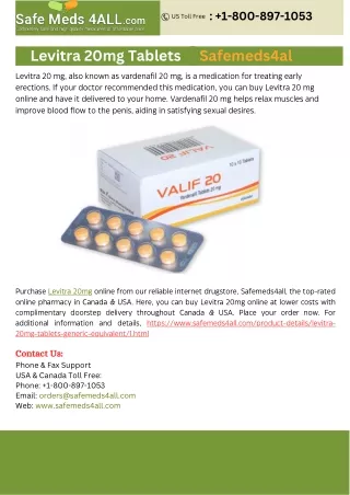 Buy Levitra 20 mg online