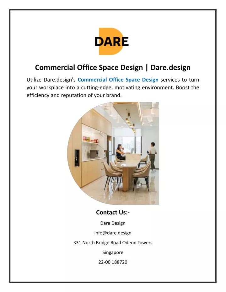 commercial office space design dare design