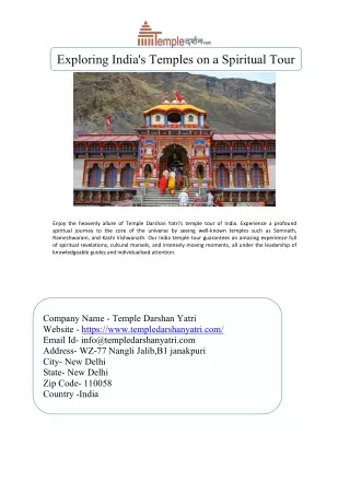 India temple tour