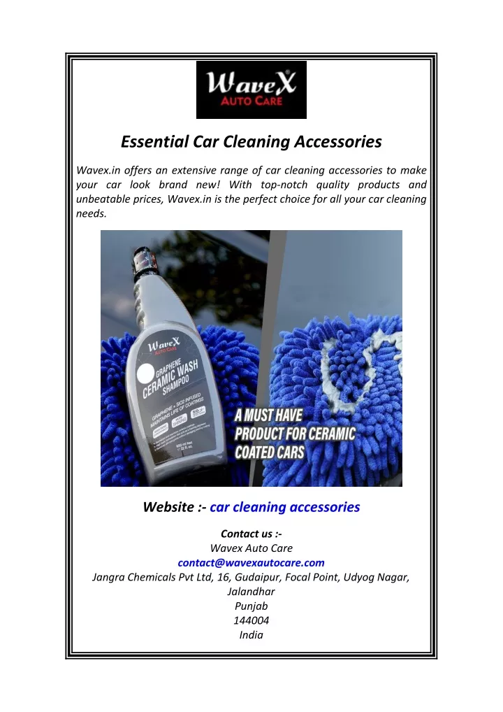essential car cleaning accessories