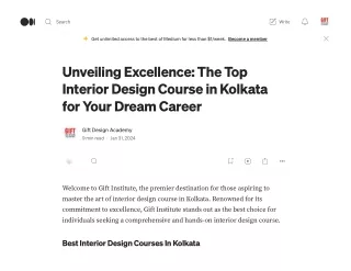 Best Interior Design Course in Kolkata