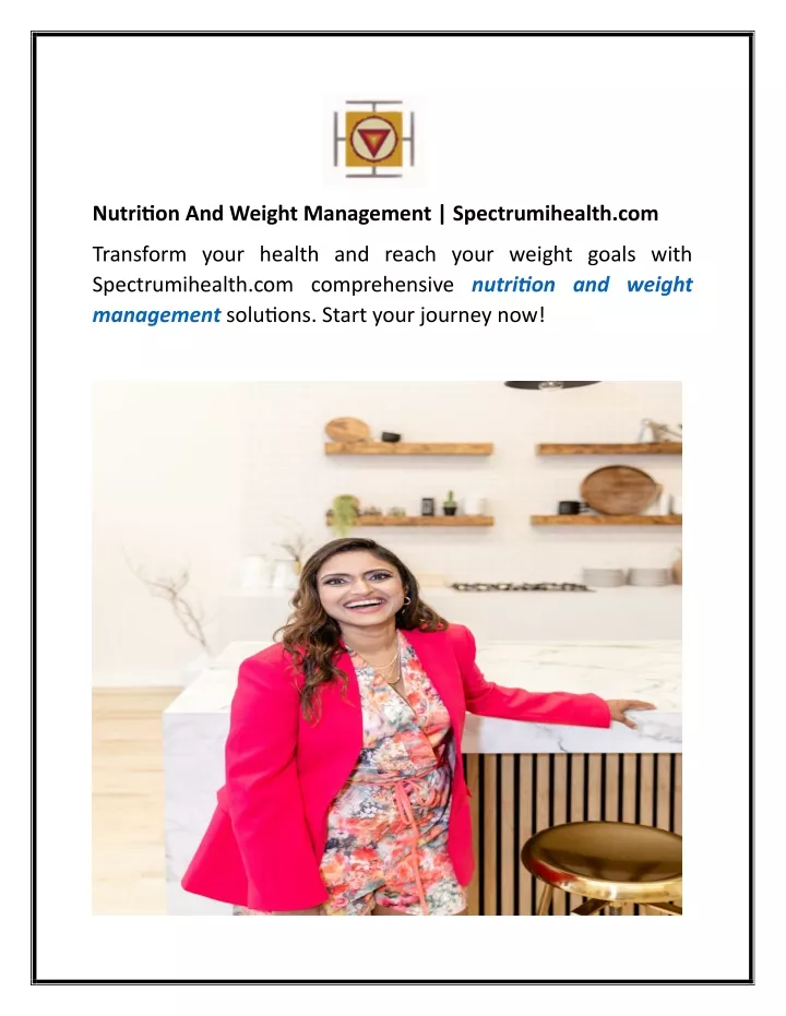 nutrition and weight management spectrumihealth