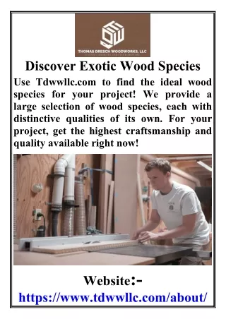 Discover Exotic Wood Species