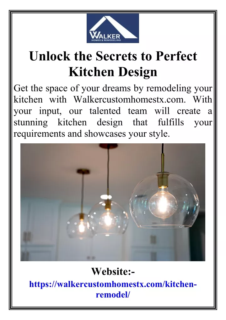 unlock the secrets to perfect kitchen design