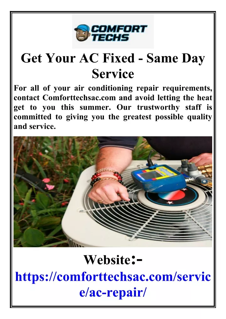 get your ac fixed same day service