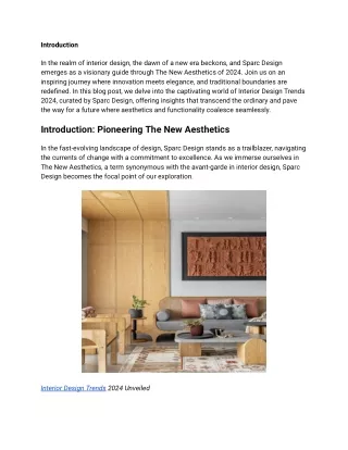 The New Aesthetics_ Sparc Design's Exploration of Interior Trends 2024