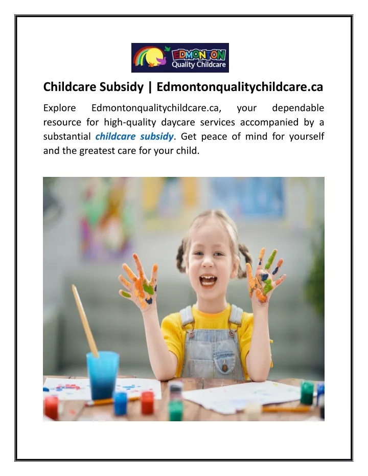 childcare subsidy edmontonqualitychildcare ca