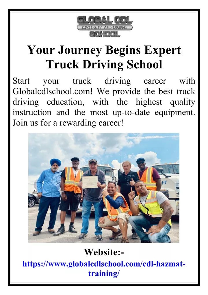 your journey begins expert truck driving school