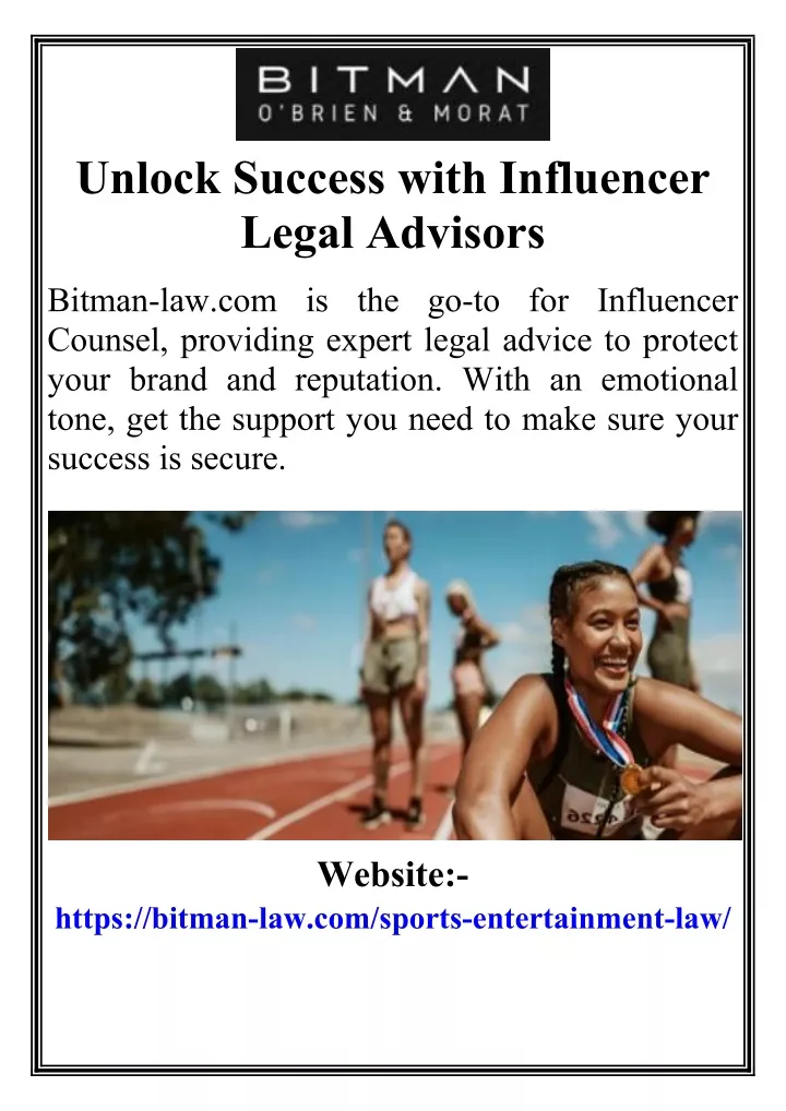 unlock success with influencer legal advisors