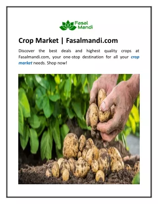 Crop Market  Fasalmandi.com