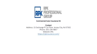 Commercial Auto Insurance NJ