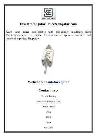 Insulators Qatar  Electronqatar.com