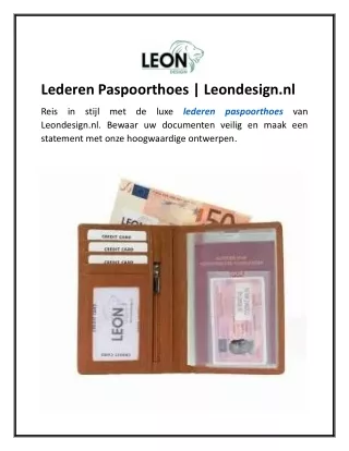 Lederen Paspoorthoes Leondesign.nl