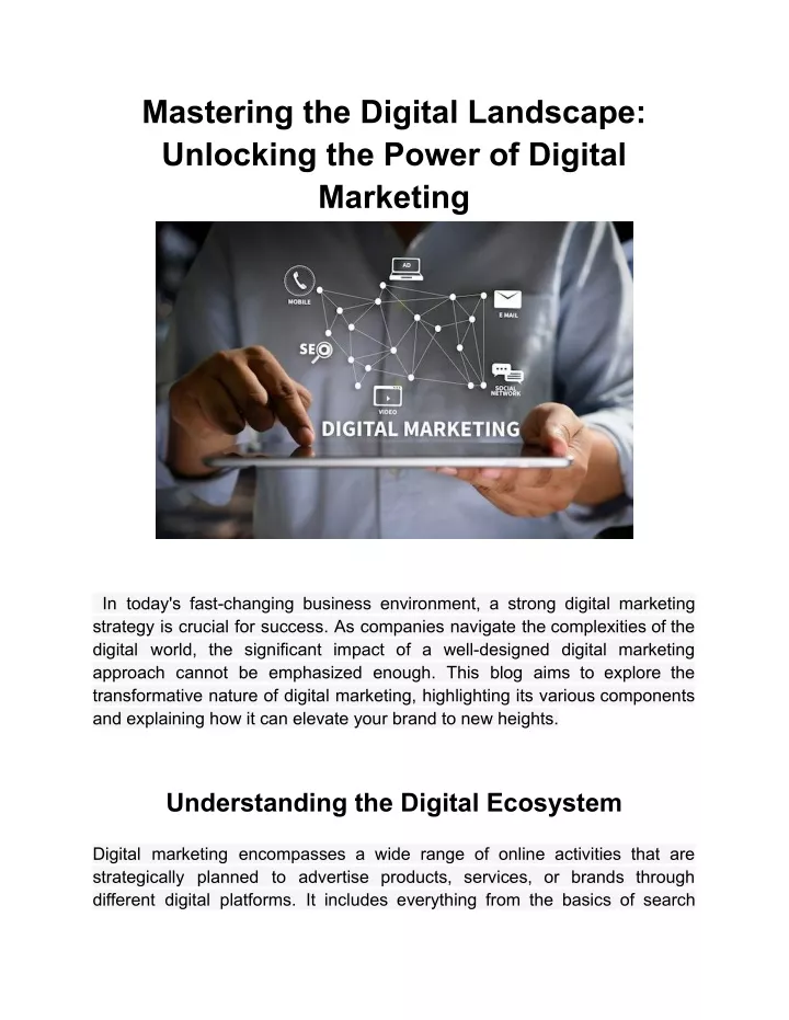 mastering the digital landscape unlocking
