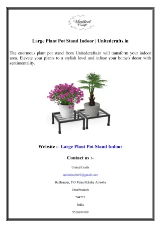 Large Plant Pot Stand Indoor  Unitedcrafts.in