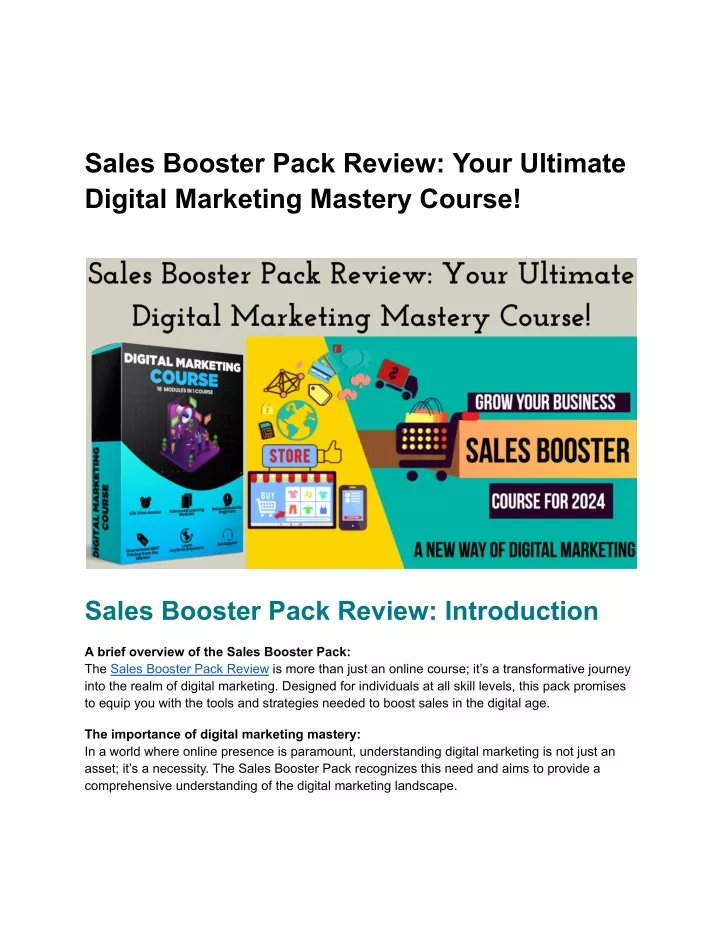 sales booster pack review your ultimate digital