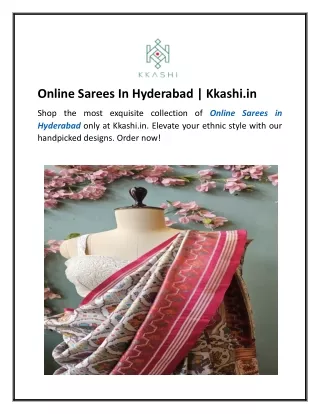 Online Sarees In Hyderabad  Kkashi.in