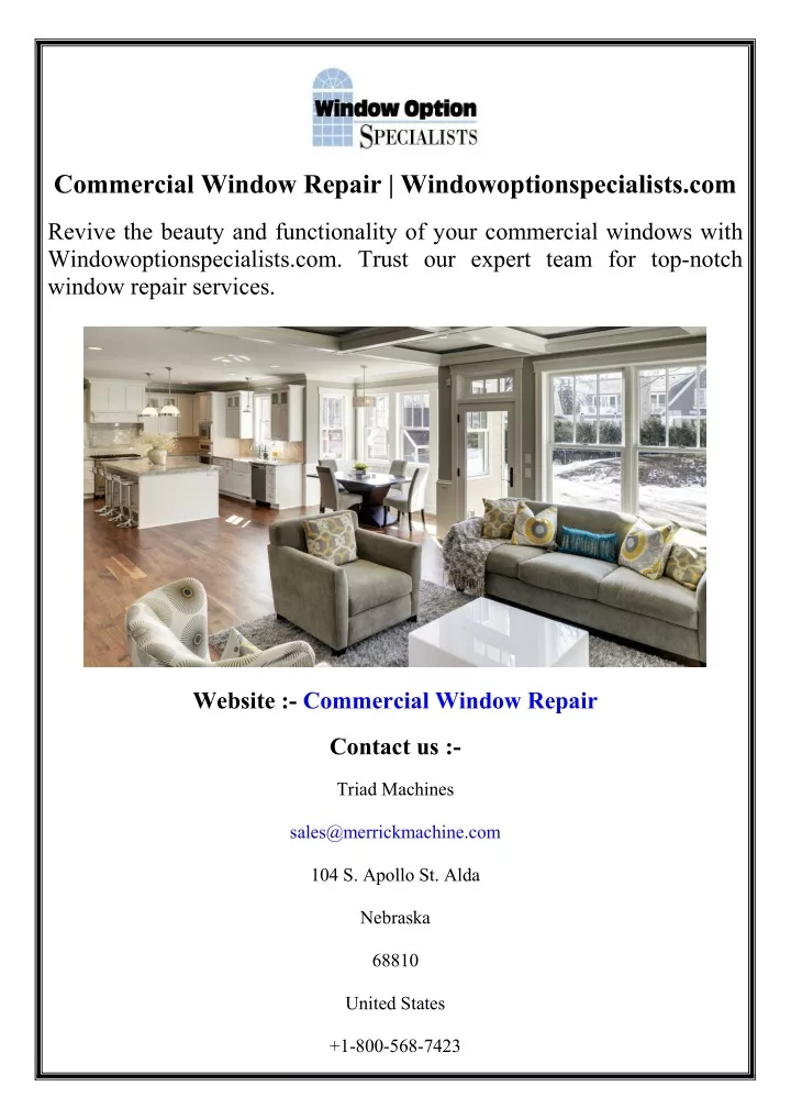commercial window repair windowoptionspecialists