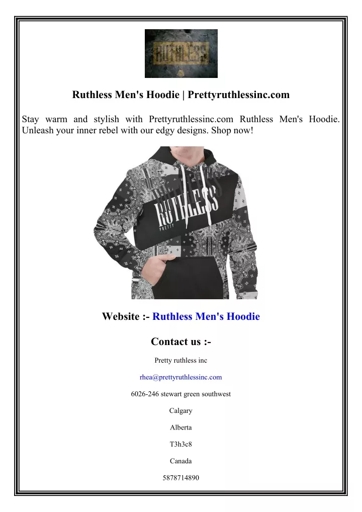 ruthless men s hoodie prettyruthlessinc com