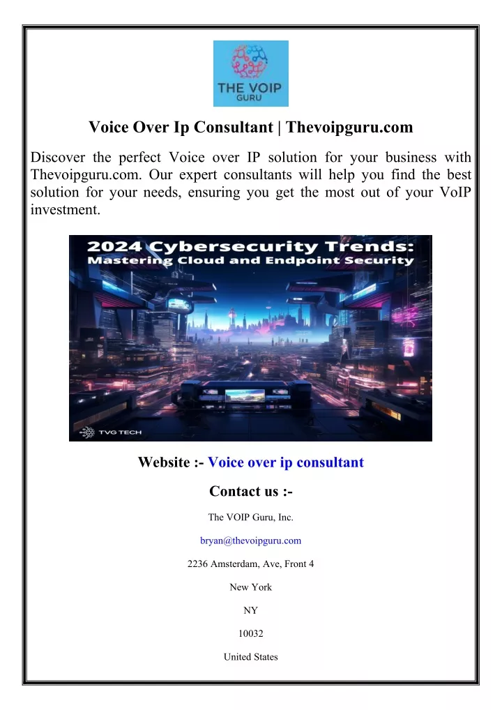 voice over ip consultant thevoipguru com