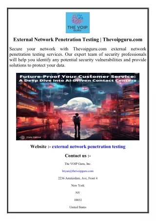 External Network Penetration Testing  Thevoipguru.com
