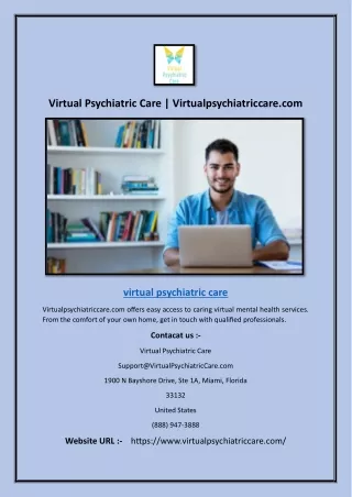 Virtual Psychiatric Care | Virtualpsychiatriccare.com