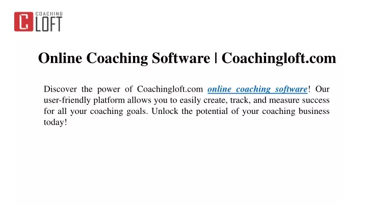 online coaching software coachingloft com
