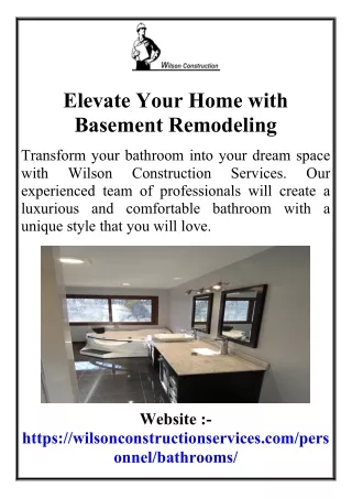 Elevate Your Home with Basement Remodeling