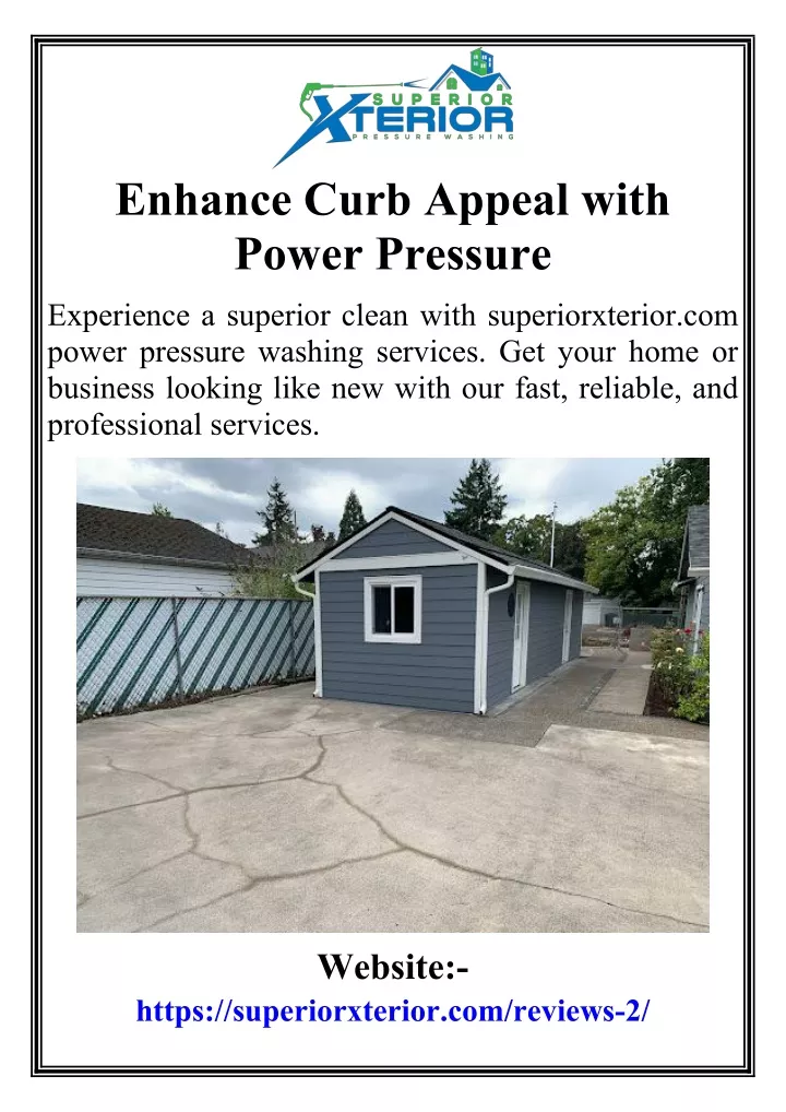 enhance curb appeal with power pressure