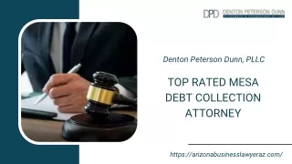 Top Rated Mesa Debt Collection Attorney | Denton Peterson