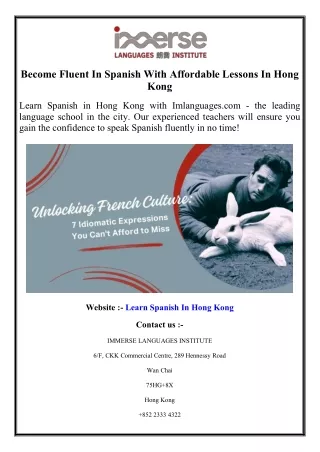 Become Fluent In Spanish With Affordable Lessons In Hong Kong