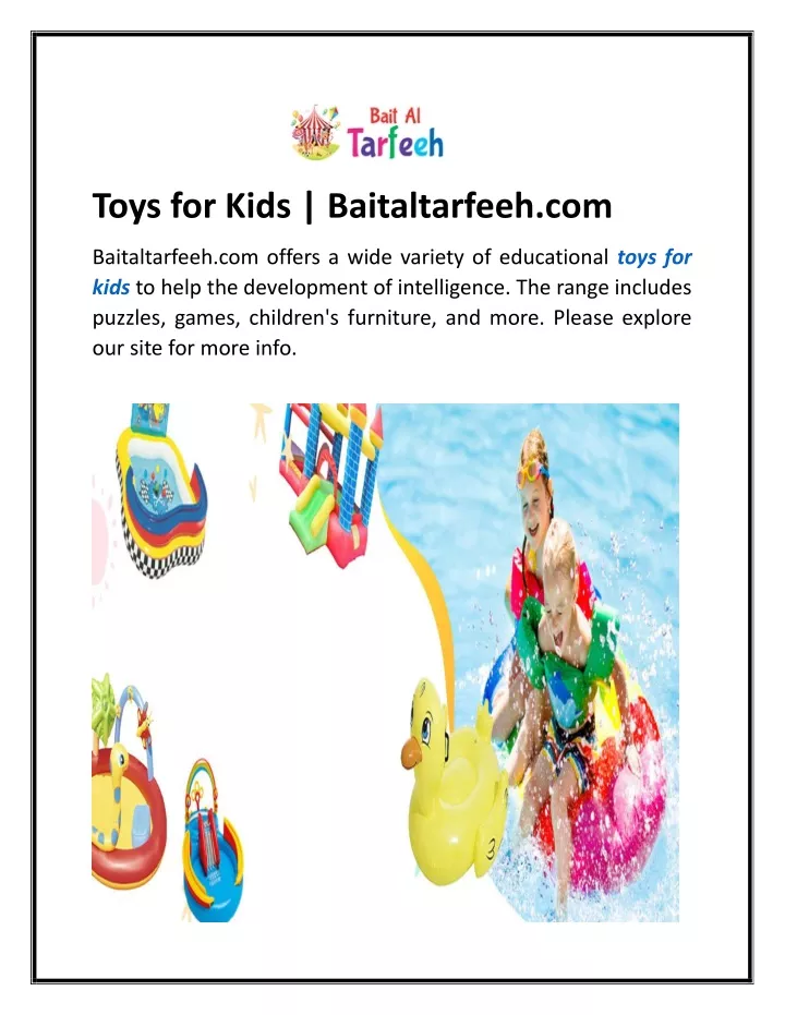 PPT - Toys for Kids Baitaltarfeeh.com PowerPoint Presentation, free ...