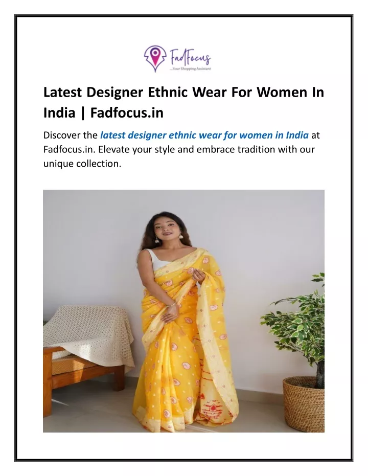 latest designer ethnic wear for women in india