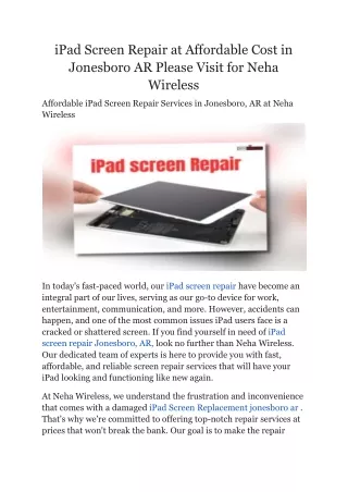 iPad Screen Replacement