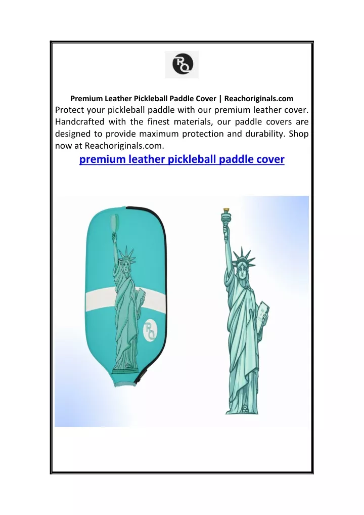 premium leather pickleball paddle cover