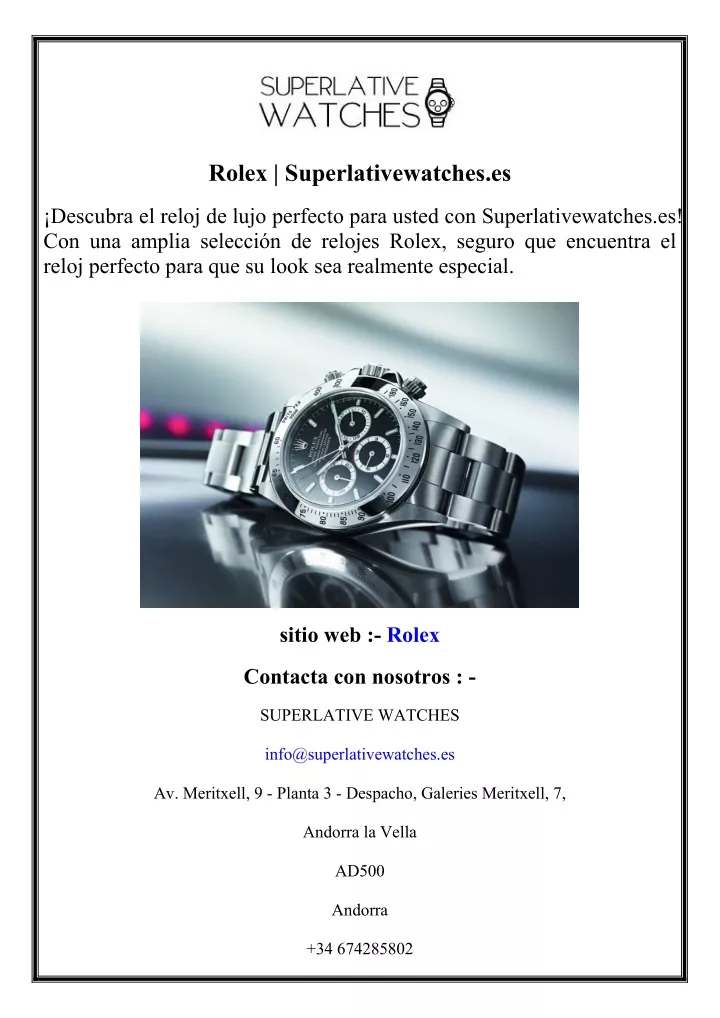 rolex superlativewatches es