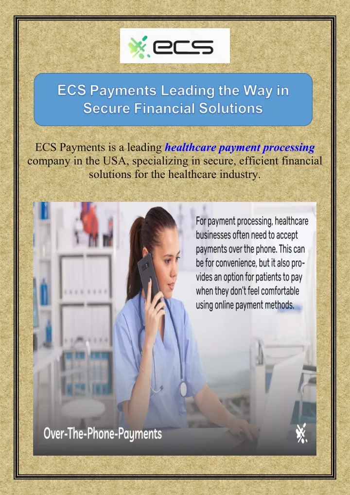 ecs payments is a leading healthcare payment