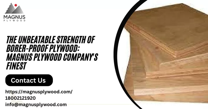 the unbeatable strength of borer proof plywood