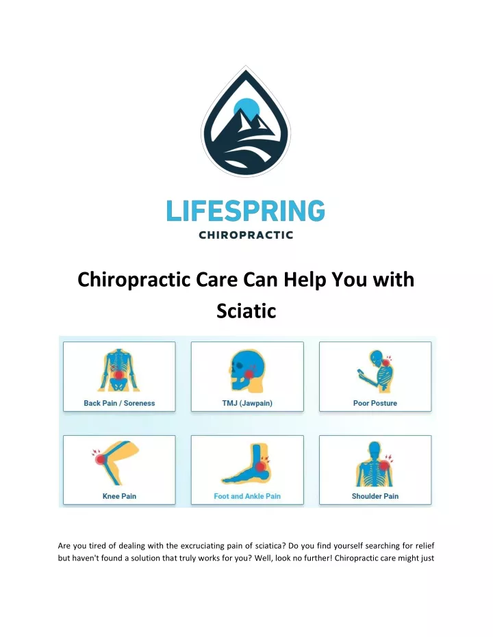 chiropractic care can help you with sciatic