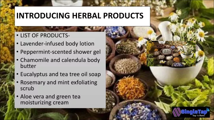 introducing herbal products