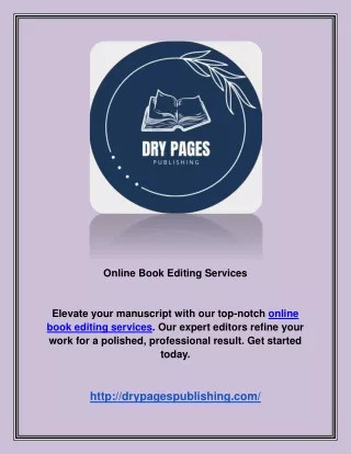Online Book Editing Services