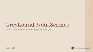 Greyhound NutriScience - Slaneyside Kennels