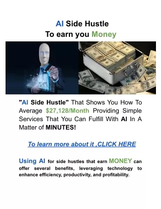 "AI Side Hustle"  $27,128/Month !