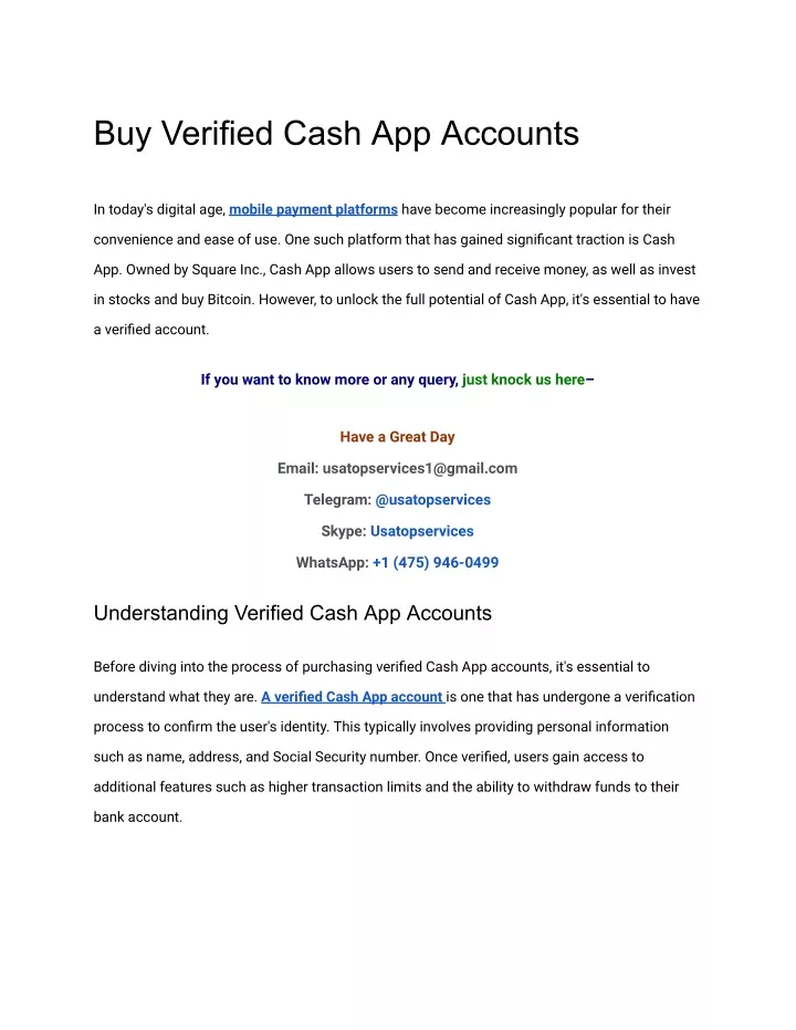 buy verified cash app accounts