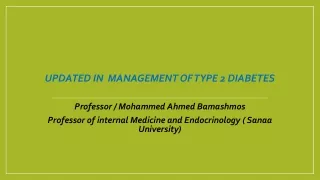 new updated treatment of type 2 diabetes
