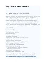 Buy Amazon Seller Account - slide 1