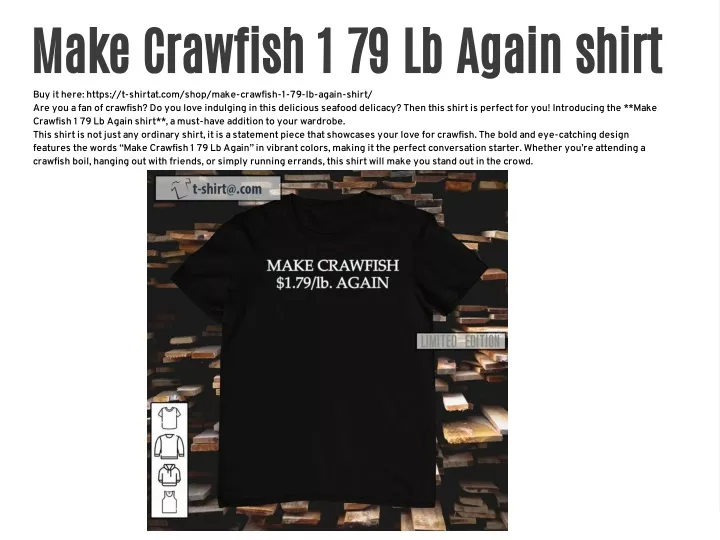 make crawfish 1 79 lb again shirt buy it here