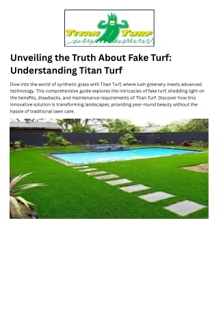 Fake turf
