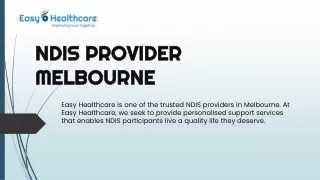 NDIS PROVIDER MELBOURNE ppt