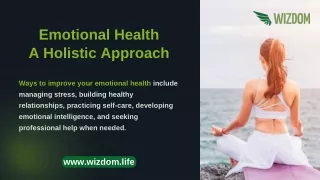 Emotional Health A Holistic Approach
